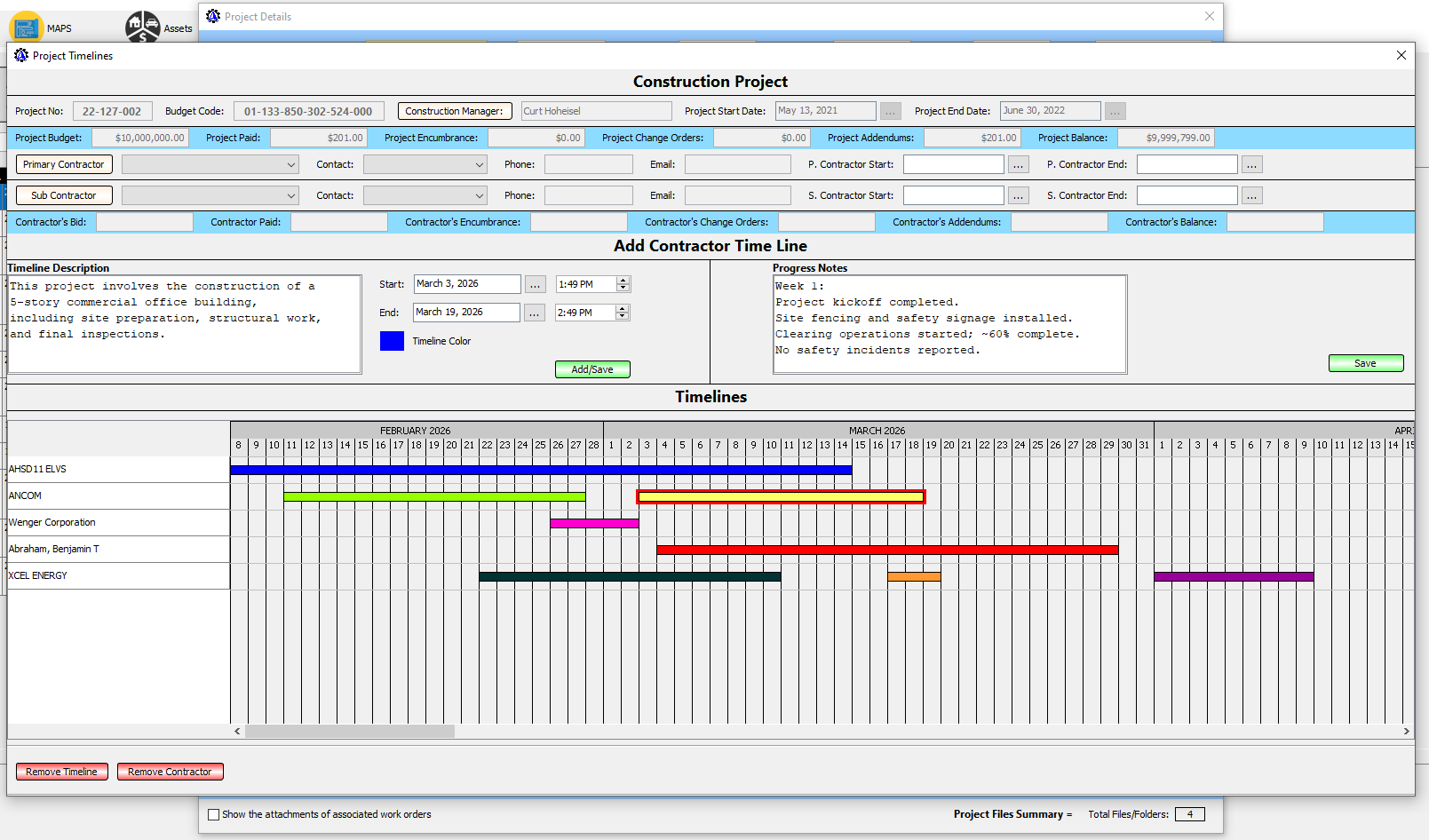 Project Scheduler Feature
